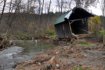 Bowers Bridge damage following Hurricane Irene and Tropical Storm Lee